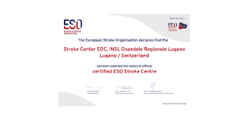 Certificazione Europea per lo Stroke Center EOC dell’Istituto di Neuroscienze Cliniche della Svizzera Italiana (INSI)