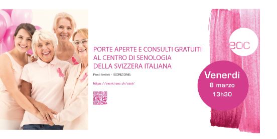 Porte aperte e consulti gratuiti al Centro di Senologia della Svizzera Italiana