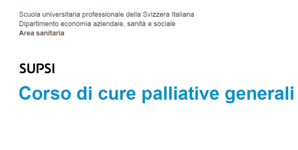 Corso di cure palliative generali per medici